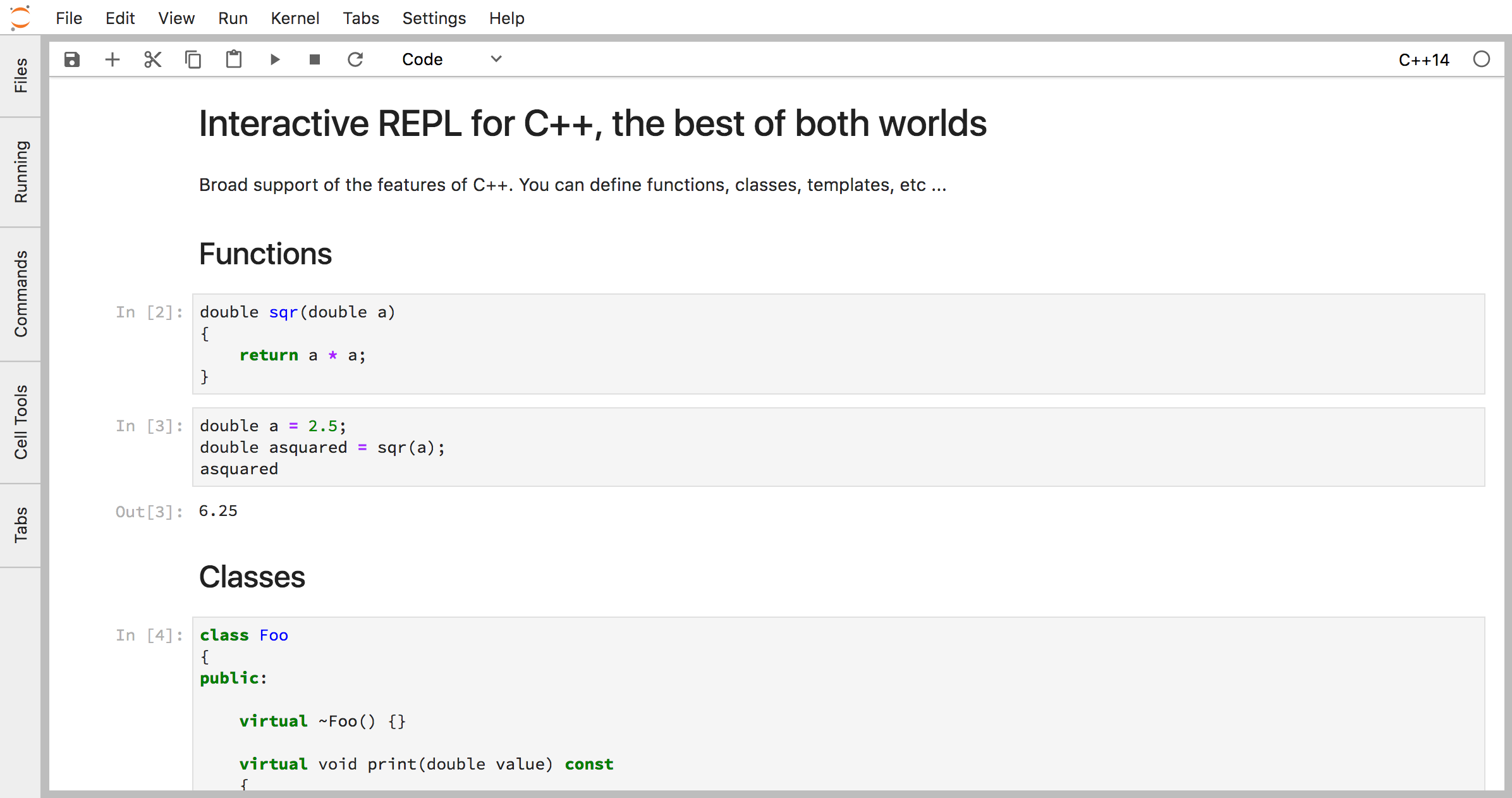 A C++14 Interpreter